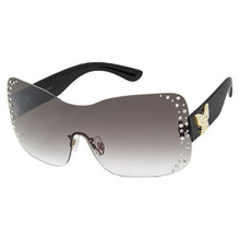 Load image into Gallery viewer, Black Gold Rimless Butterfly Sunglasses
