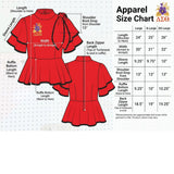 Delta Sigma Theta Red Large Violet Peplum Top