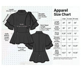 AKA Shield X-Large Black & White Trim Peplum Top