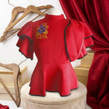 Delta Sigma Theta Red XX-Large Violet Peplum Top