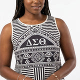 Delta Sigma Theta Large Black Geometric Tank Top