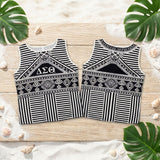 Delta Sigma Theta Large Black Geometric Tank Top