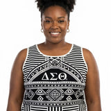 Delta Sigma Theta X-Large Black Geometric Tank Top
