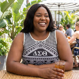 Delta Sigma Theta XX-Large Black Geometric Tank Top