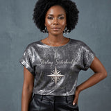 Medium AKA Sterling Silver Sisterhood Metallic Top