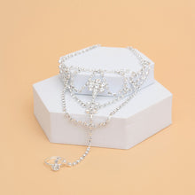Cargar imagen en el visor de la galería, Ankle Chain Silver Rhinestone Toe Ring for Women
