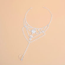 Cargar imagen en el visor de la galería, Ankle Chain Silver Rhinestone Toe Ring for Women
