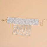 Anklet Gold Rhinestone 16 Line Fringe for Women