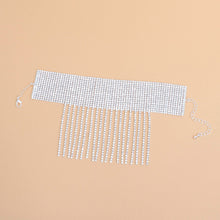 Cargar imagen en el visor de la galería, Anklet Silver Rhinestone 16 Line Fringe for Women

