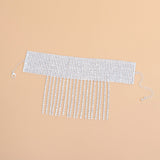 Anklet Silver Rhinestone 16 Line Fringe for Women