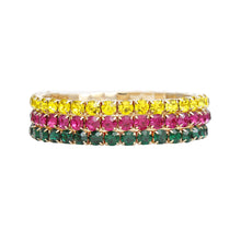 Cargar imagen en el visor de la galería, Bracelets Multicolor 5mm Rhinestone 3 Strand Women
