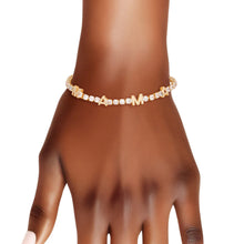 Cargar imagen en el visor de la galería, Tennis Bracelet Gold CZ Rhinestone MAMA for Women
