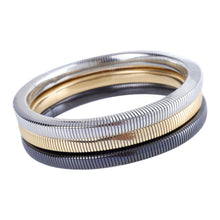 Cargar imagen en el visor de la galería, Bracelets Mixed Metal Snake Chain Stretch Set
