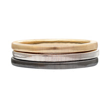 Cargar imagen en el visor de la galería, Bracelets Mixed Metal Snake Chain Stretch Set
