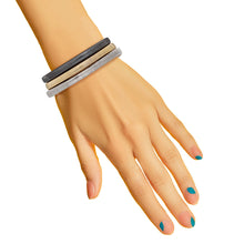 Cargar imagen en el visor de la galería, Bracelets Mixed Metal Snake Chain Stretch Set
