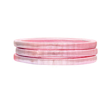 Cargar imagen en el visor de la galería, Bracelets Pink Silver Snake Chain Stretch Set
