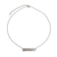 Cargar imagen en el visor de la galería, Silver Faith Cross Plate Necklace
