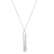 Cargar imagen en el visor de la galería, Necklace Burnished Silver Bible Verse Cross Woman
