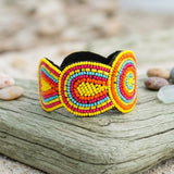 Cuff Tribal Mandala Vibrant Hand Beaded Bracelet