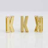 Letter K Gold Slide Letter Charm Sold Individually