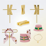 Letter K Gold Slide Letter Charm Sold Individually