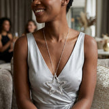 AKA Silver Star Long Pendant Chain Necklace