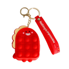 Load image into Gallery viewer, Red Dino Bubble Pop Keychain
