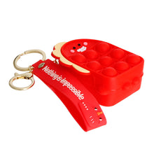 Load image into Gallery viewer, Red Dino Bubble Pop Keychain
