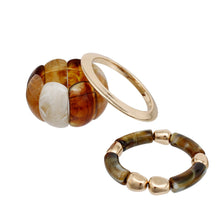 Load image into Gallery viewer, Bangle 3Pcs Rich Brown Hue Swirl Bracelet Set
