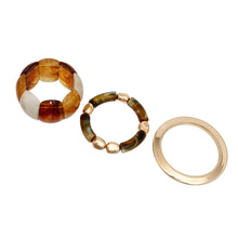 Load image into Gallery viewer, Bangle 3Pcs Rich Brown Hue Swirl Bracelet Set
