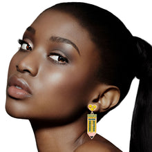 Load image into Gallery viewer, Yellow Stone Pencil Earrings

