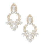 Drop Radiant Crystal Teardrop Formal Gold Earrings