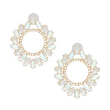 Studs Glistening Aurbo Crystal Wreath Earrings