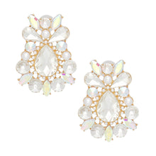 Cargar imagen en el visor de la galería, Studs Exquisite Gold Crystal Pearl Earrings
