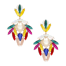 Load image into Gallery viewer, Drop Show Stopping Multi Marquise Crystal Earrings
