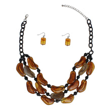 Load image into Gallery viewer, Beaded Brown Earth Inspired Palette Layer Necklace
