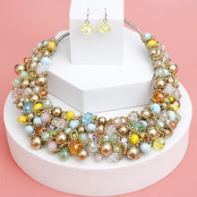 Load image into Gallery viewer, Bib Multicolor Artistic Glass Copper Choker Set
