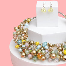 Load image into Gallery viewer, Bib Multicolor Artistic Glass Copper Choker Set
