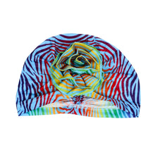 Cargar imagen en el visor de la galería, Turban Pre-Tied Flower Green Ombre Zebra for Women
