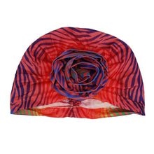 Load image into Gallery viewer, Turban Pre-Tied Flower Pink Ombre Zebra for Women
