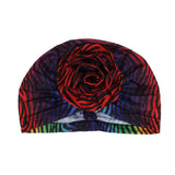 Turban Pre-Tied Flower Red Ombre Zebra for Women