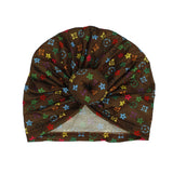 Turban Pre-Tied Donut Brown Monogram Print Women