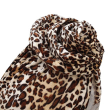 Load image into Gallery viewer, Turban Pre-Tied Flower Velvet Cheetah Print Women
