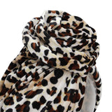 Turban Pre-Tied Flower Velvet Jaguar Print Women