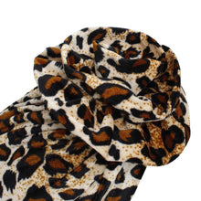 Load image into Gallery viewer, Turban Pre-Tied Flower Velvet Leopard Print Women
