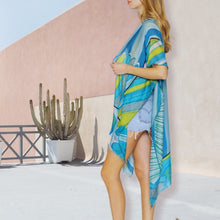 Load image into Gallery viewer, Summer Breeze: Green Abstract Art Kimono Cover

