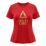 DST Certified 2XL Delta Girl Red Athletic Tee