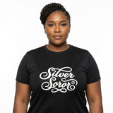 AKA 3XL Silver Soror Black Athletic Tee