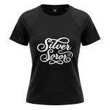AKA Medium Silver Soror Black Athletic Tee