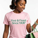 AKA Medium First & Finest Pink Performance Tee